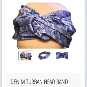 Denim Turban Head band